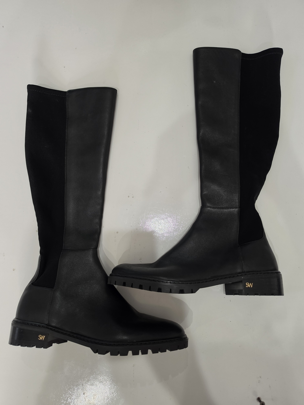 NeW Stuart Weitzman 5050 knee-high boot, Lugged Sole Size 7.5/7 Read Description